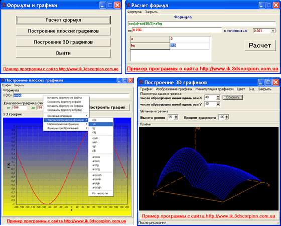 Формулы и графики